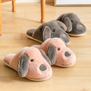 Cartoon cute dog plush slippers male winter indoor home