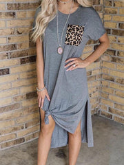 leopard-patchwork-round-neck-short-sleeved-slit-women-midi