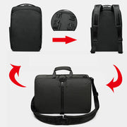 Men Large Capacity Waterproof Detachable Shoulder Strap 15.6 Inch Laptops Case Backpack Shoulder Bag Crossbody Bag