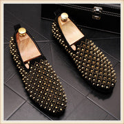 Rivets Stud Loafer Shoes Punk Style Dress Shoes