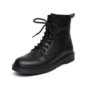 British style ankle boots winter plus velvet ankle boots leather boots