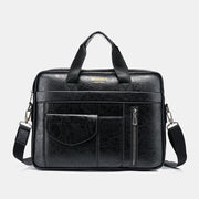 Men Multi-pocket Anti-theft Crossbody Bags Large Capacity Retro 13.3 Inch Laptop Messenger Bag Briefcase Shoulder Bag