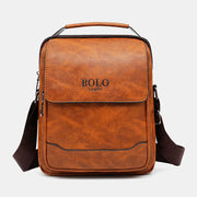 Men PU Leather Multi-pocket Anti-theft Retro Crossbody Bags Shoulder Bag Handbag Messenger Bag Briefcase