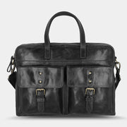 Men PU Leather Vintage Bussiness Versatile Multi-pockets Teacher Bag Briefcase Multifunction Crossbody Bag Handbag