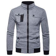 Male multi-pocket European size jacket sweater