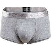 Men low-rise underwear big pouch solid color cotton
