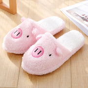 Little pigs couple furry cotton home couple slippers non-slip home cotton shoes