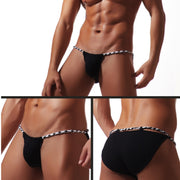 Men's underwear sexy youth tie-rope briefs cotton rope belt sexy high-fork pants