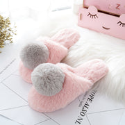 Plush Cute Home Non-slip Warm Cotton Slippers Women UGG Style