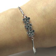 Slim Ladies Flower Pattern Crystal Bangle - Come4Buy eShop