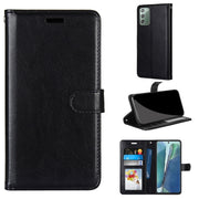 For Samsung Galaxy Note20 Pure Color Horizontal Flip PU Leather Case with Holder Card Slots