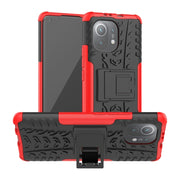 For Xiaomi Mi 11 Tire Texture Shockproof TPU+PC Protective Case with