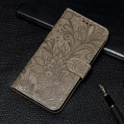 For Xiaomi Mi 11 Lace Flower Embossing Pattern Horizontal Flip Leather Case with Holder Card