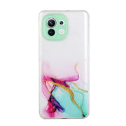 For Xiaomi Mi 11 Hollow Marble Pattern TPU Precise Hole Protective