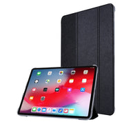 For iPad Pro Silk Texture Three-fold Horizontal Flip Leather Tablet Case with Holder Pen Slot