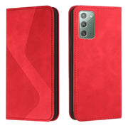 For Samsung Galaxy Note 20 Skin Feel Magnetic S-type Solid Color Horizontal Flip Leather Case with