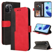 For Xiaomi Mi 11 Business Stitching-Color Horizontal Flip PU Leather Case with Holder Card