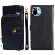For Xiaomi Mi 11 Zipper Bag PU + TPU Horizontal Flip Leather Case with Holder Card Slot