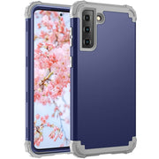 For Samsung Galaxy S21+ 5G 3 in 1 Shockproof PC + Silicone Protective Case