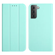 For Samsung Galaxy S21+ 5G 3-Folding Ultrathin Skin Feel Magnetic Solid Color Horizontal Flip