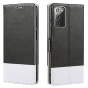 For Samsung Galaxy Note20 Cross Texture Magnetic Horizontal Flip Leather Case with Card Slots