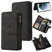 For Samsung Galaxy S21+ 5G Skin Feel PU + TPU Horizontal Flip Leather Case with Holder 15