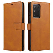For Samsung Galaxy Note20 Calf Texture Buckle Horizontal Flip Leather Case with Holder Card