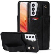 For Samsung Galaxy S21+ 5G Crazy Horse Texture Shockproof TPU + PU Leather Case with Card Slot