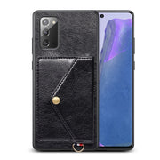 For Samsung Galaxy Note20 Litchi Texture Silicone + PC + PU Leather Back Cover Shockproof Case with