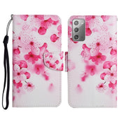For Samsung Galaxy Note20 Painted Pattern Horizontal Flip Leather Case with Holder Card Slot