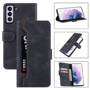 For Samsung Galaxy S21+ 5G Reverse Buckle Horizontal Flip PU Leather Case with Holder Card