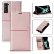 For Samsung Galaxy S21+ 5G Dream Magnetic Suction Business Horizontal Flip PU Leather Case with