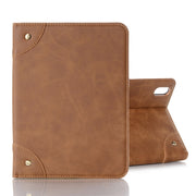 For iPad Mini Retro Book Style Horizontal Flip PU Leather Tablet Case with Holder Card Slots