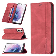 For Samsung Galaxy S21+ 5G Magnetic RFID Blocking Anti-Theft Leather Case with Holder Card