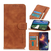 For Samsung Galaxy S22 5G KHAZNEH Retro Texture PU + TPU Horizontal Flip Leather Case with Holder