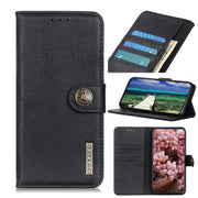 For Samsung Galaxy S22 5G KHAZNEH Cowhide Texture Horizontal Flip Leather Case with Holder