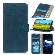 For Samsung Galaxy S22 5G Magnetic Crocodile Texture Horizontal Flip Leather Case with Holder