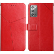 For Samsung Galaxy Note 20 Y Stitching Horizontal Flip Leather Case with Holder Card Slots
