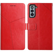 For Samsung Galaxy S21+ 5G Y Stitching Horizontal Flip Leather Case with Holder Card Slots