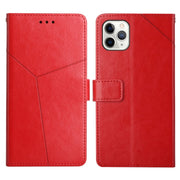 For iPhone 12 Y Stitching Horizontal Flip Leather Phone Case with Holder Card Slots