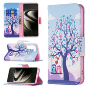 For Samsung Galaxy S22 5G Colored Drawing Pattern Horizontal Flip Phone Leather Case with Holder