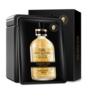 10 Pieces 24k Gold Hyaluronic Acid Facial Mask Moisturizing