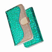 Bling Crocodile Pattern Phone Wallet For Case Samsung Galaxy A50 A60 A70 S20