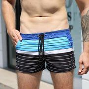 Mini Short Mens Swimming Shorts For Men Swim Trunks Swimwear Sexy Swimsuit Stripe Beach Surf Board Bathing Suit Briefs