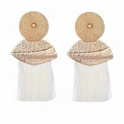 Vintage Long Tassel Earrings for Women Drop Dangle Pendientes Fashion Statement Big Round Earring Female-EARRINGS-Come4Buy eShop