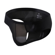 Sexy Gay Underwear Men Seamless Brief Shorts Man Solid Semi-transparent Ice Silk Low Rise Pouch Underpants cueca Plus Size M-3XL