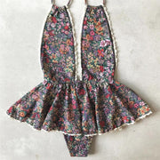 Sexy deep v neck women bodysuit Tassel dot print one-piece swimwear Push up plus size summer beach wear suit overalls-Women Clothing-Come4Buy eShop