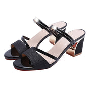 Heel Height 6cm Sandals Women Shoes Peep toe Square Heels