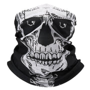 Skull Ghost Balaclava Headband Motorcycle Moto Neck Gaiter Face Shield Tube Scarf Motocross Biker Bandana Head Mask Men Girls