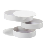 Fashion 4-Layer Rotatable Jewelry Accessory Storage Tray with Lid Birthday Gift